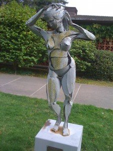 Nude library sculpture